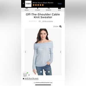 White House Black Market off-the-shoulder sweater